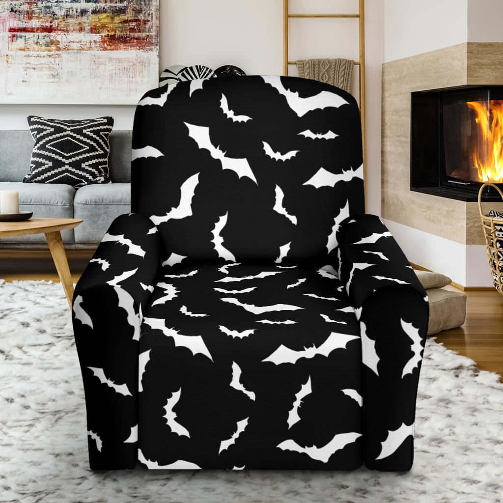Bat Pattern Print Design 05 Recliner Slipcover with Pocket