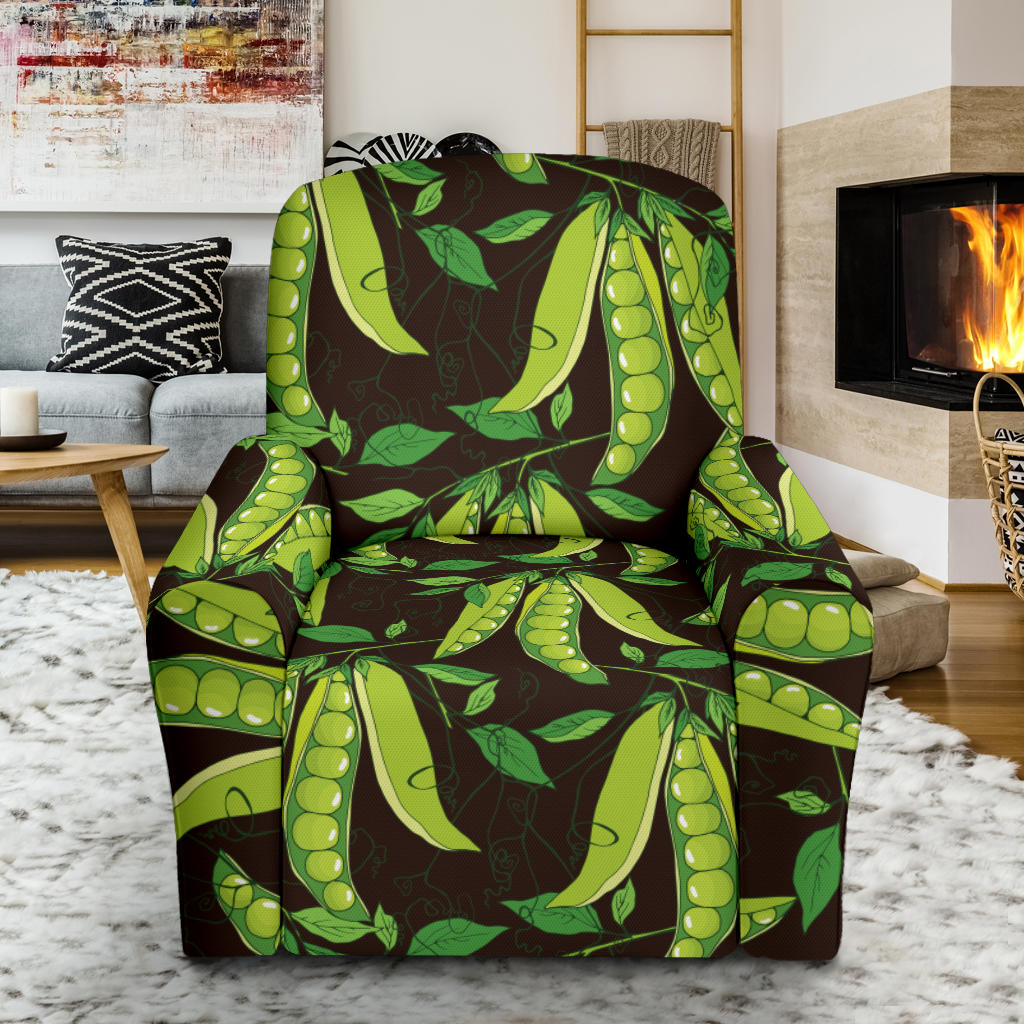 Peas Pattern Print Design A03 Recliner Slipcover with Pocket