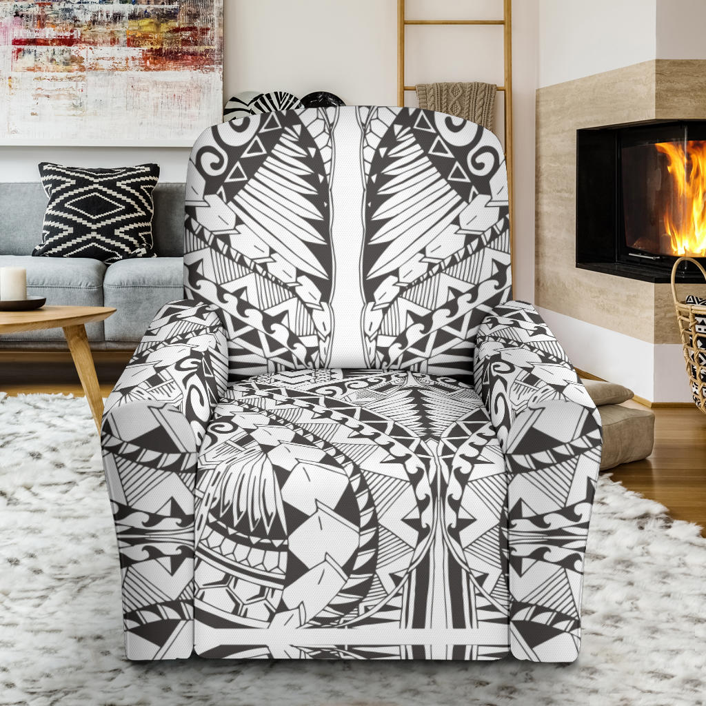 Samoan Style Print Design LKS301 Recliner Slipcover with Pocket