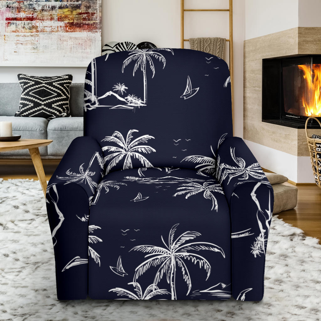 Pacific island Pattern Print Design A02 Recliner Slipcover with Pocket