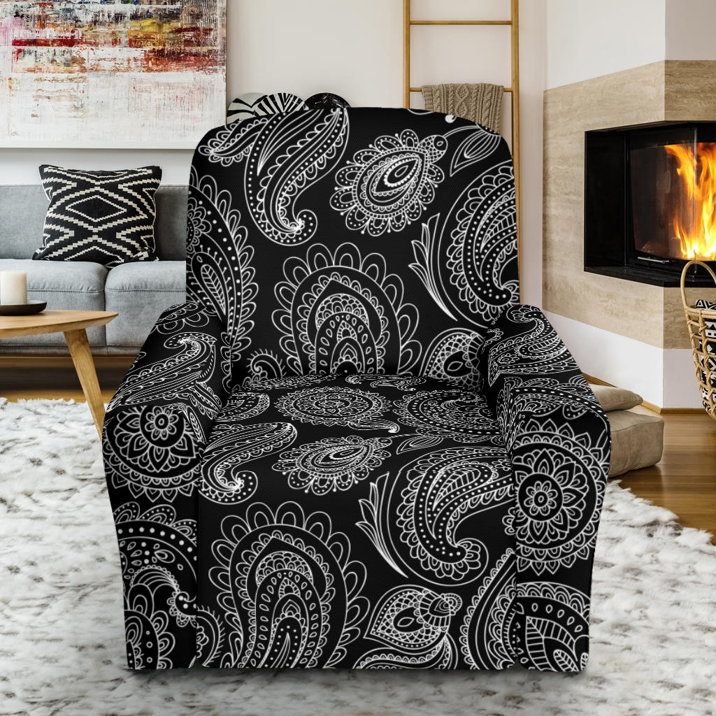 Paisley Pattern Print Design A04 Recliner Slipcover with Pocket