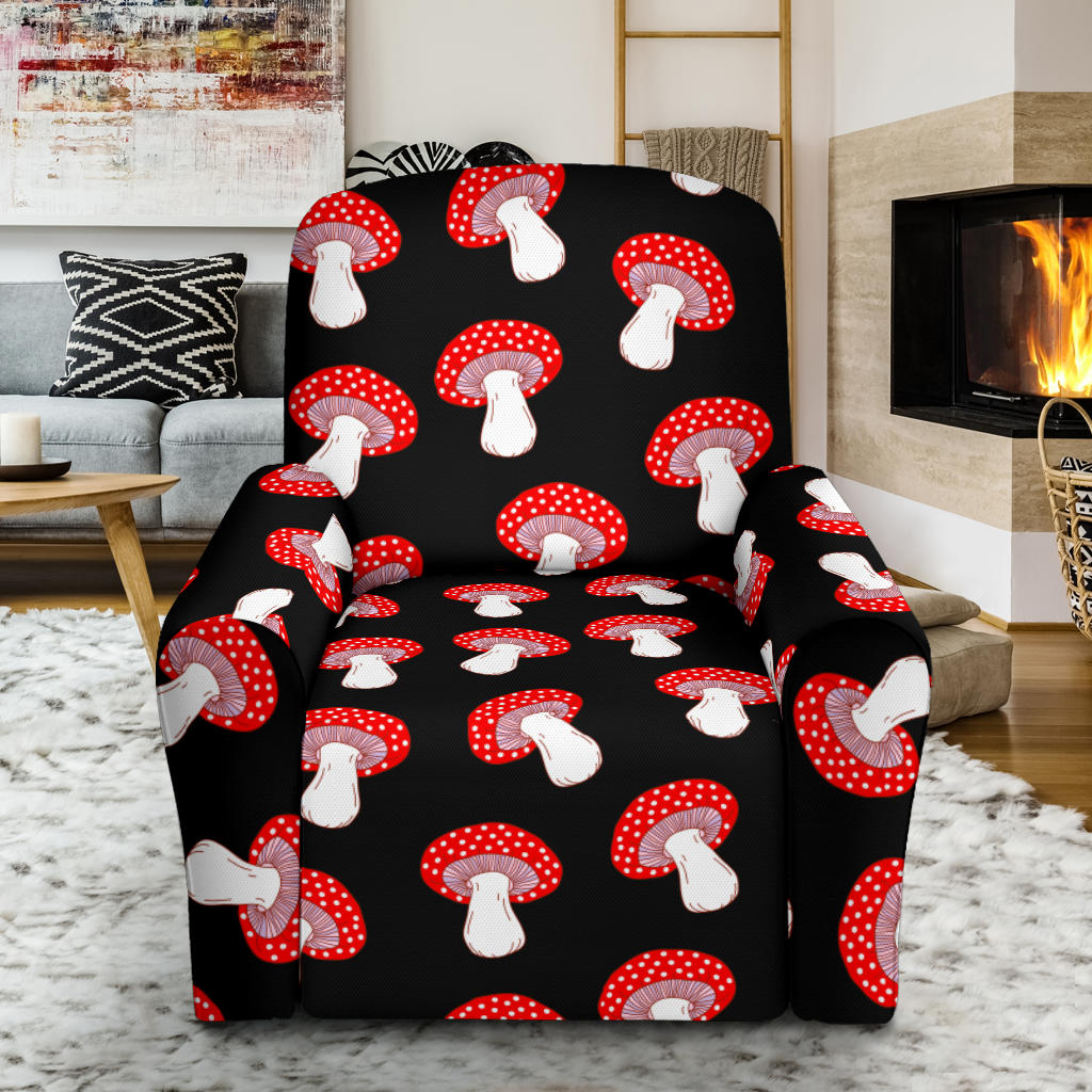 Mushroom Pattern Print Design A02 Recliner Slipcover with Pocket