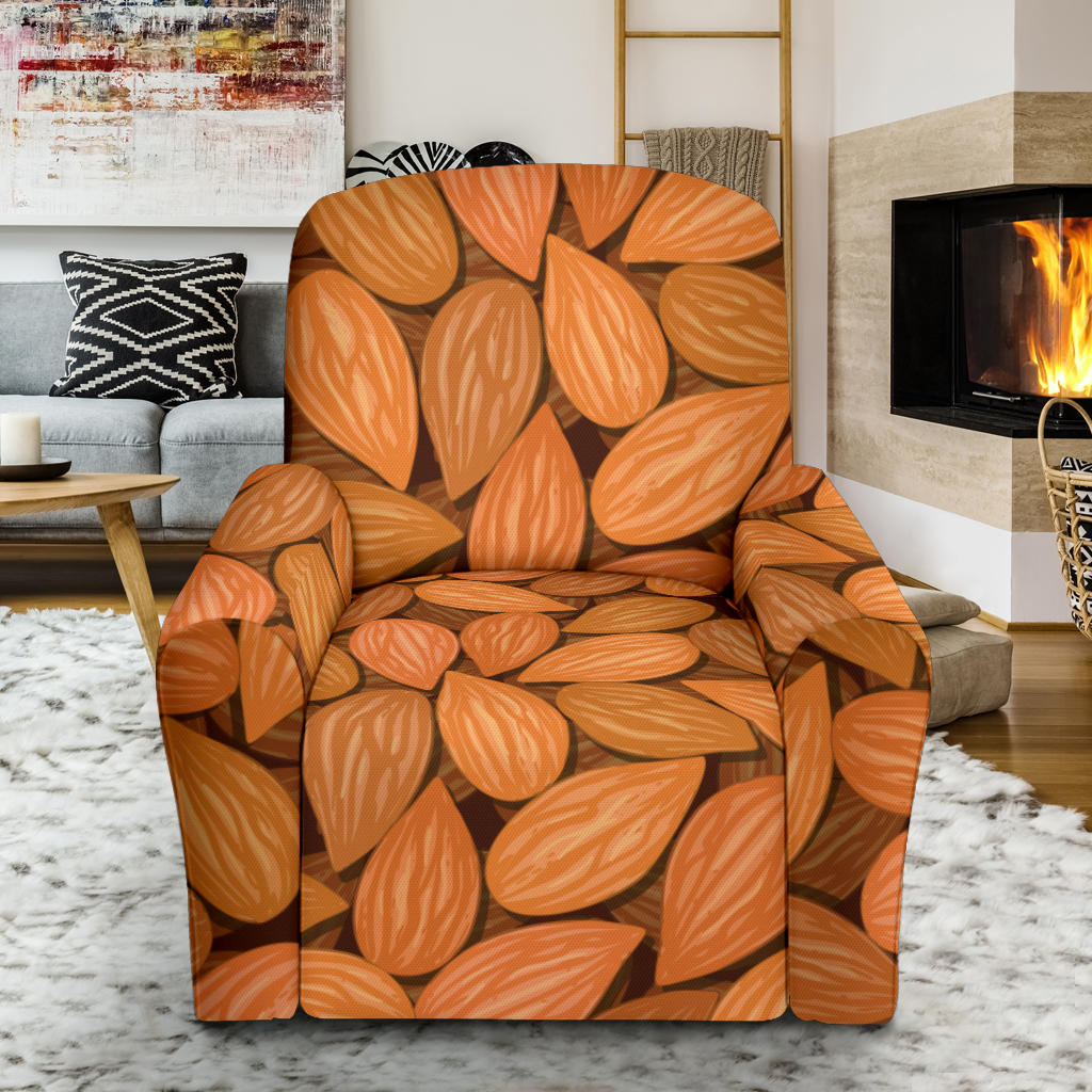 Almond Pattern Print Design 01 Recliner Slipcover with Pocket