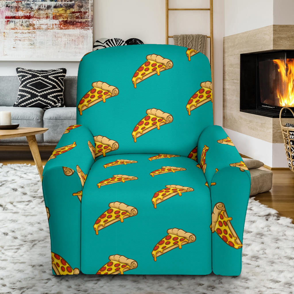 Pizza Pattern Print Design A03 Recliner Slipcover with Pocket