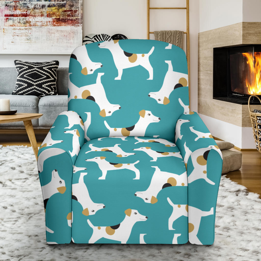 Russell Terriers Print Design LKS301 Recliner Slipcover with Pocket