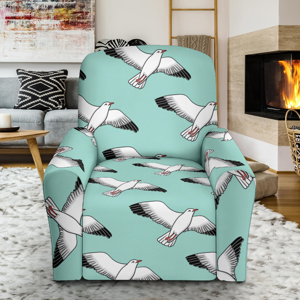 Pigeon Pattern Print Design 02 Recliner Slipcover with Pocket