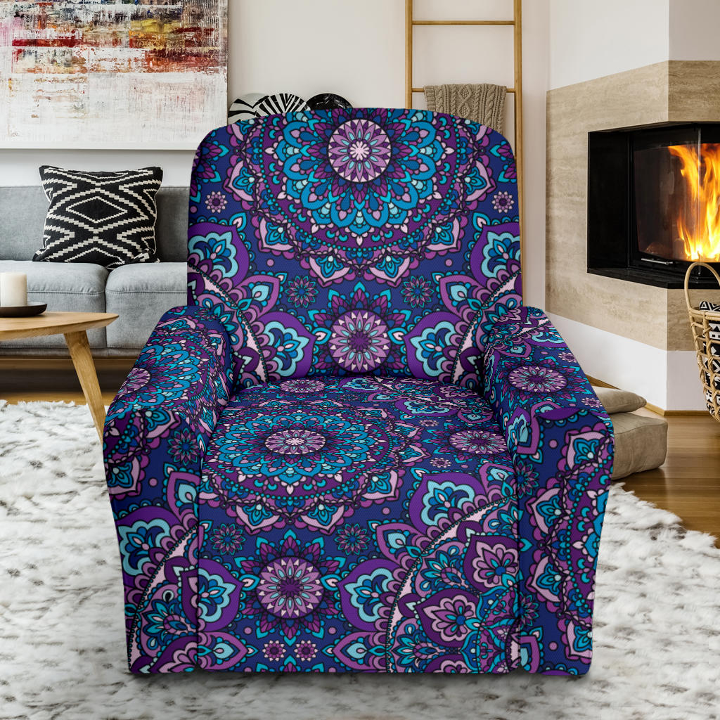 Medallion Pattern Print Design 05 Recliner Slipcover with Pocket