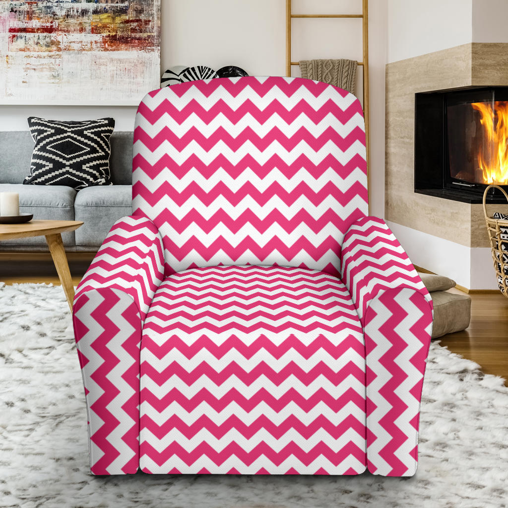 Chevron Print Design LKS402 Recliner Slipcover with Pocket