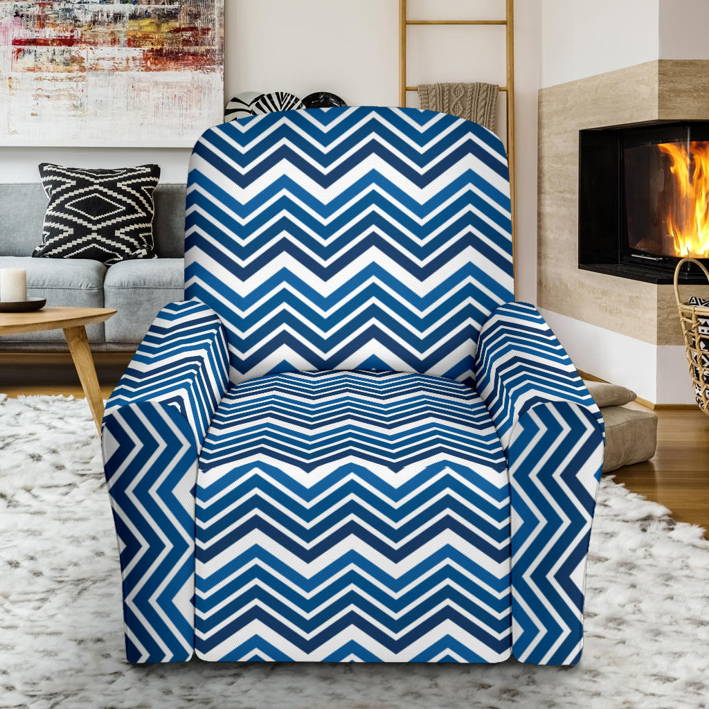 Chevron Print Design LKS403 Recliner Slipcover with Pocket