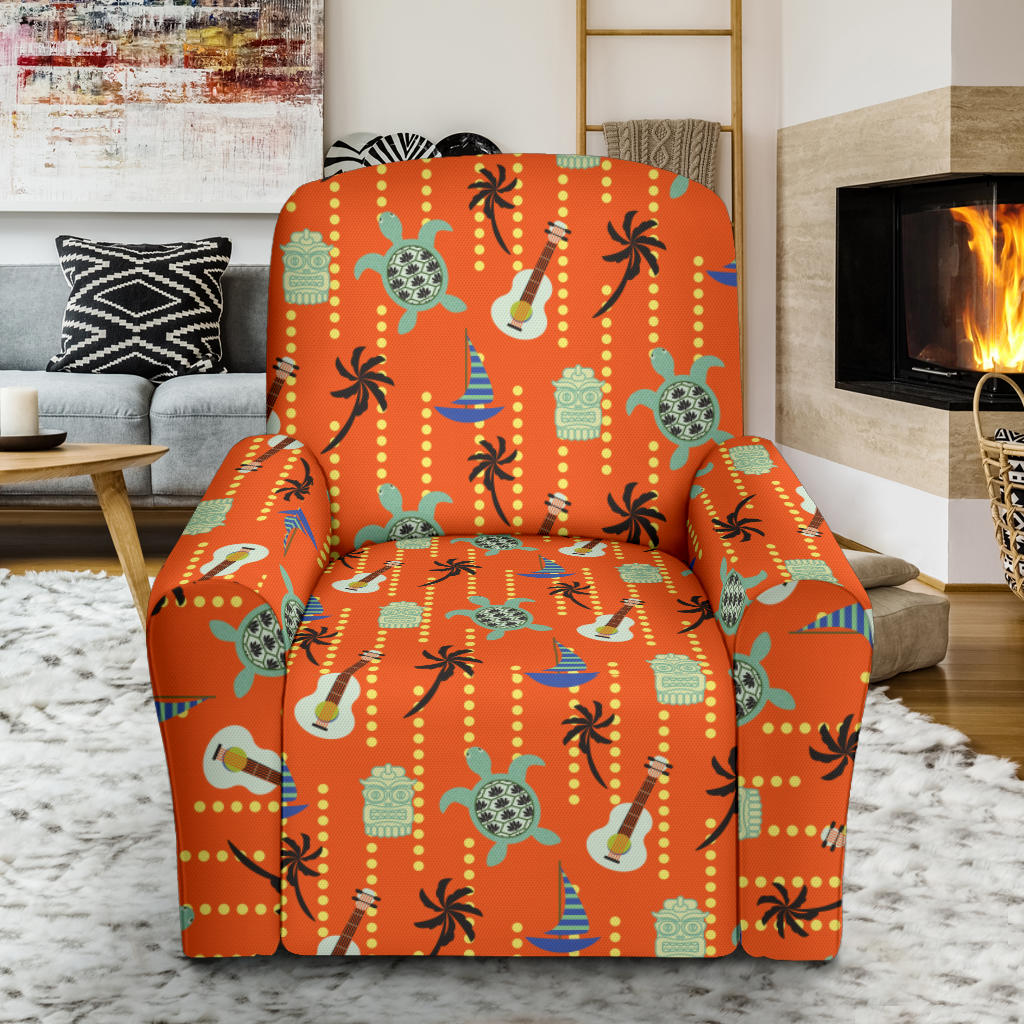 Ukulele Print Design LKS402 Single Sofa Slipcover