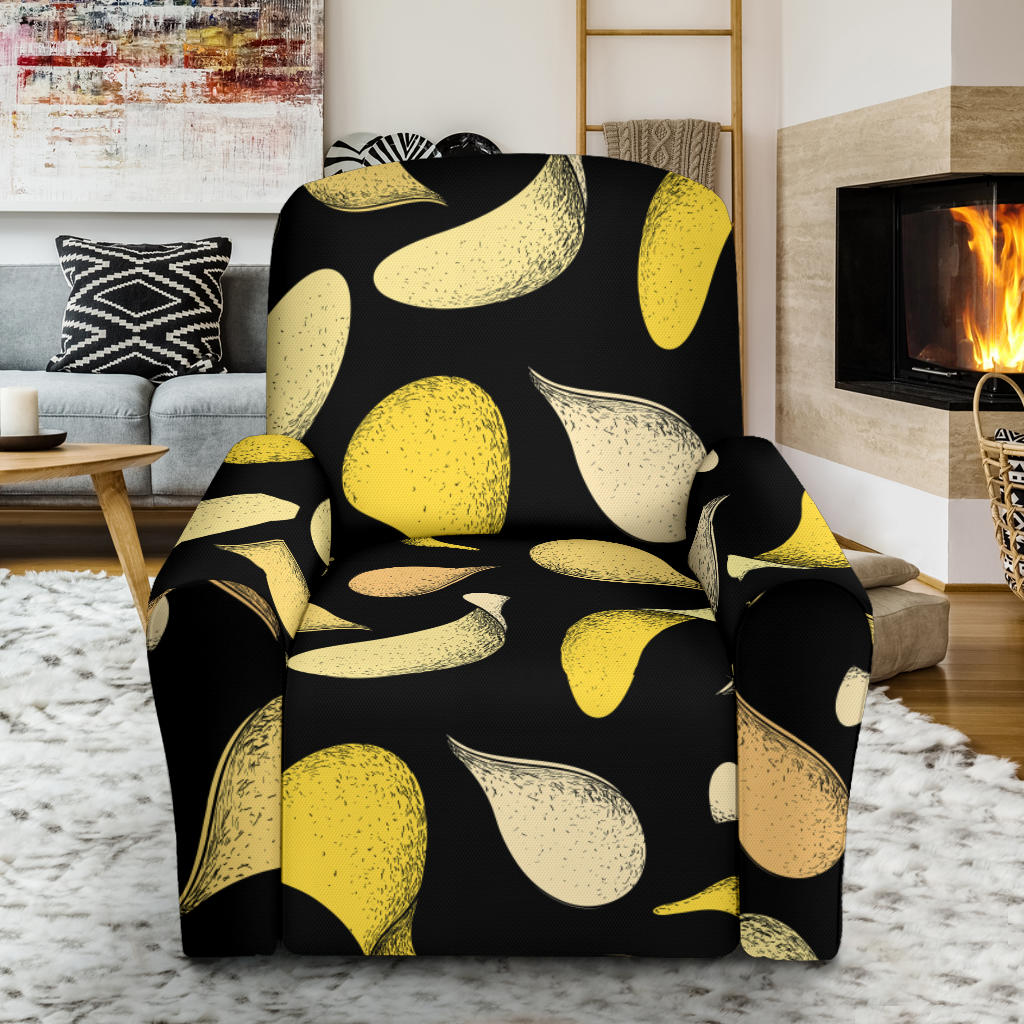 Potato Pattern Print Design A02 Recliner Slipcover with Pocket