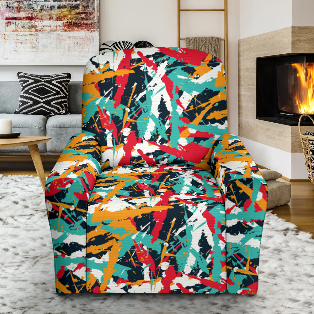Splatter Print Design LKS304 Recliner Slipcover with Pocket