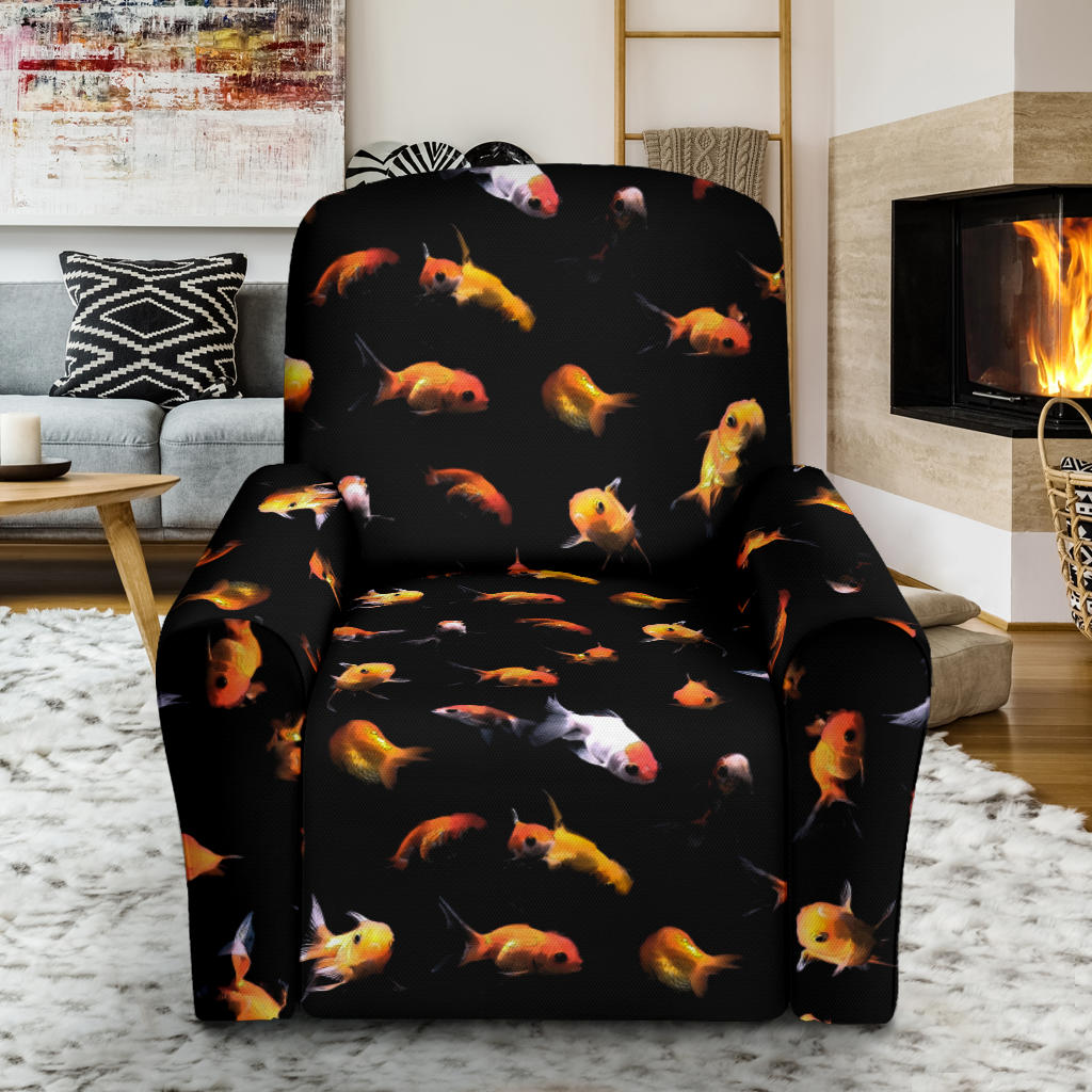 Goldfish Print Design LKS402 Recliner Slipcover with Pocket