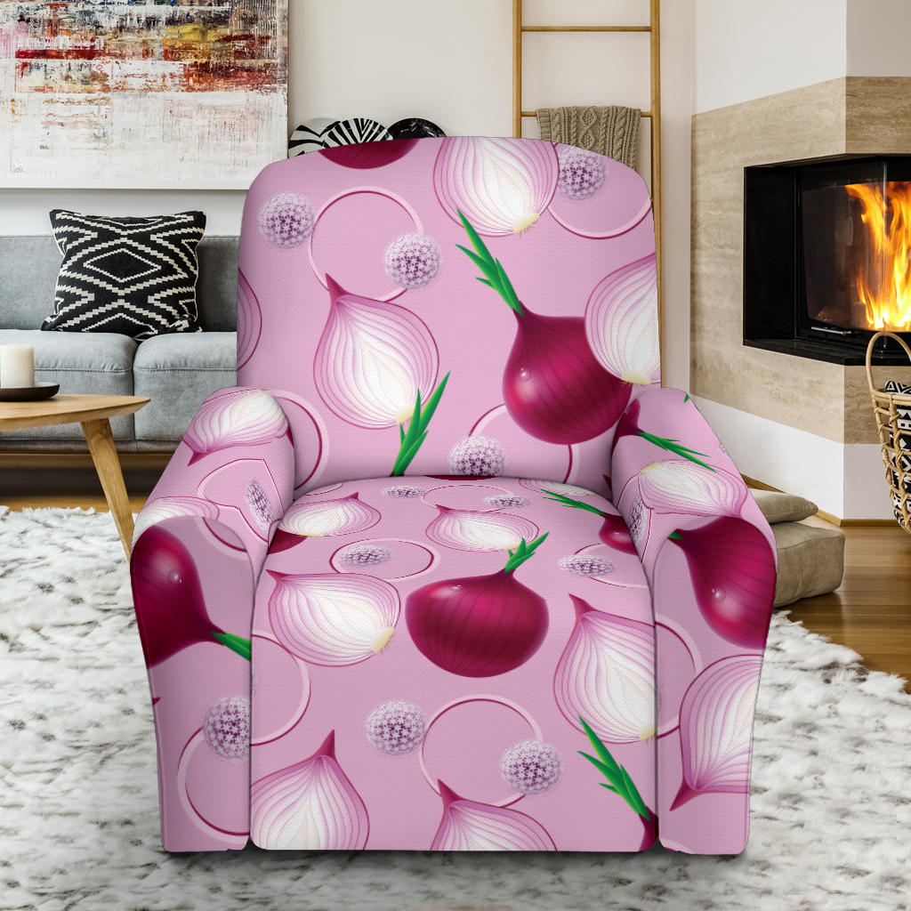 Onion Pattern Print Design A01 Recliner Slipcover with Pocket