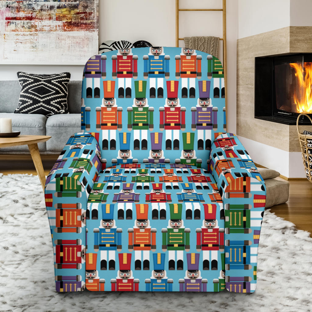 Nutcracker Pattern Print Design A02 Recliner Slipcover with Pocket