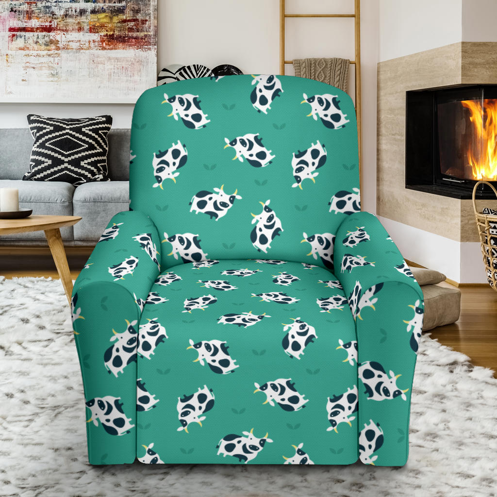 Cow Pattern Print Design 03 Recliner Slipcover with Pocket