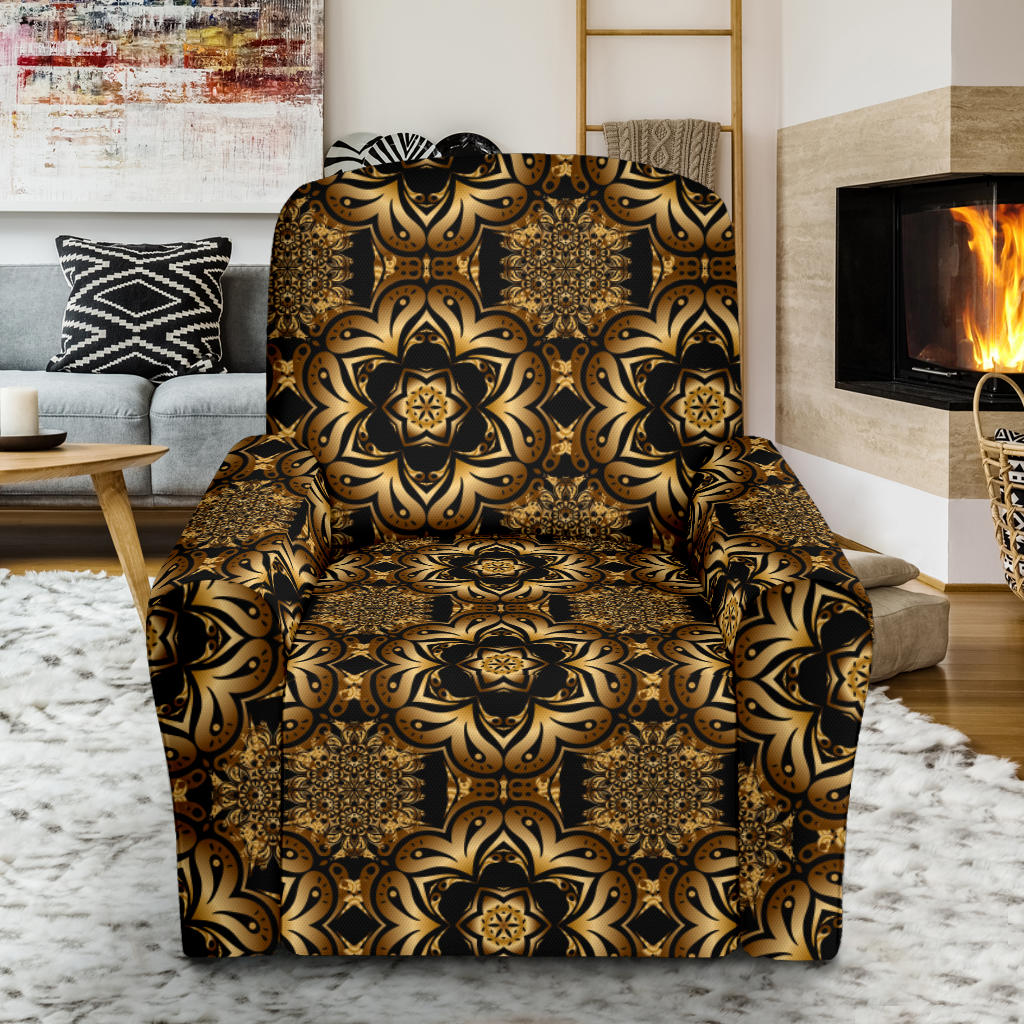 Celtic Pattern Print Design 07 Recliner Slipcover with Pocket