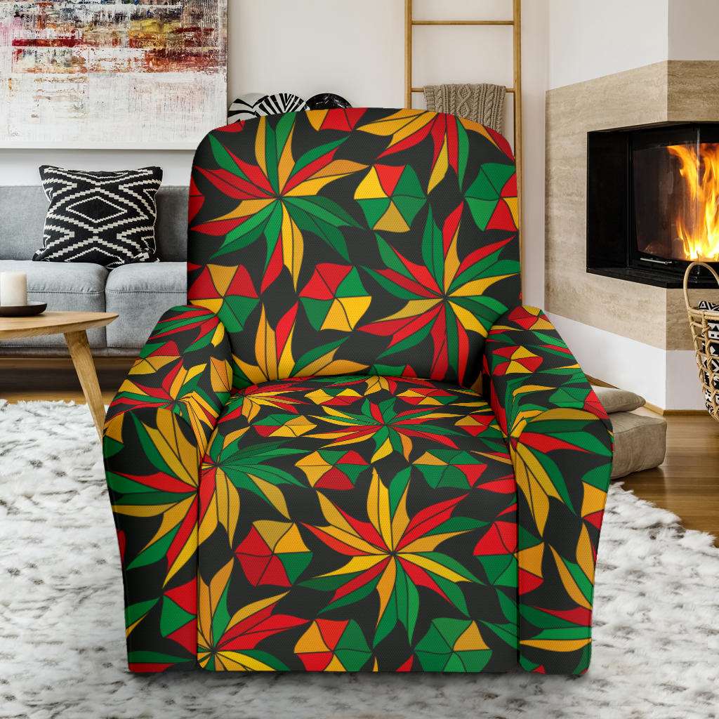 Rastafarian Pattern Print Design A03 Recliner Slipcover with Pocket