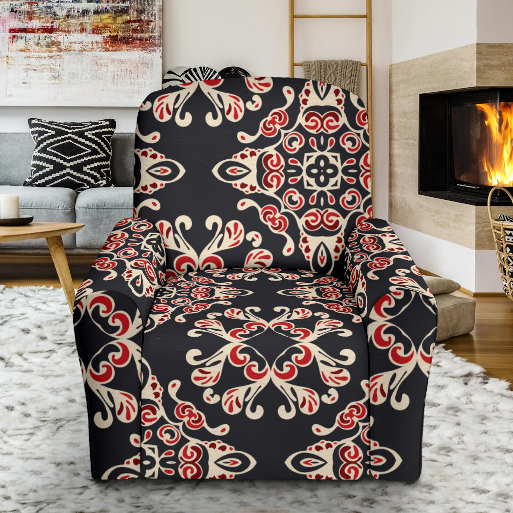 Medallion Pattern Print Design 01 Recliner Slipcover with Pocket