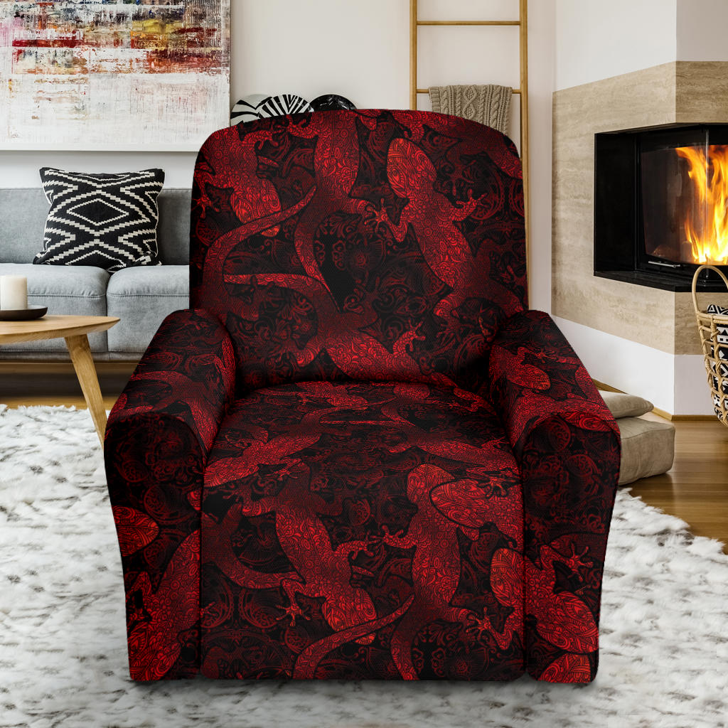 Gecko Pattern Print Design 04 Recliner Slipcover with Pocket