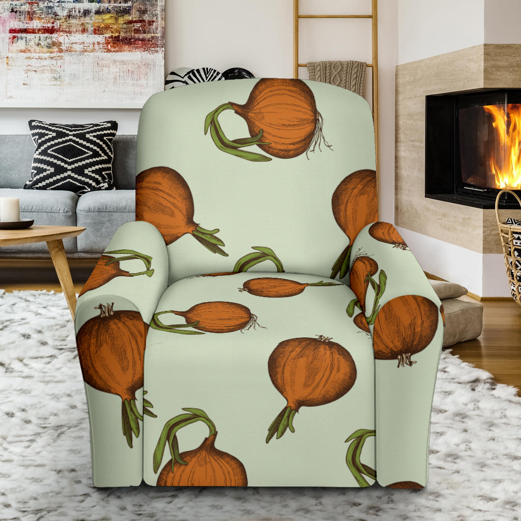 Onion Pattern Print Design A05 Recliner Slipcover with Pocket