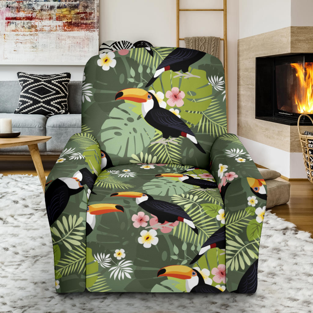 Toucan Print Design LKS304 Recliner Slipcover with Pocket