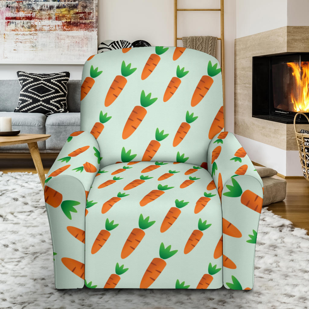 Carrot Pattern Print Design 05 Recliner Slipcover with Pocket