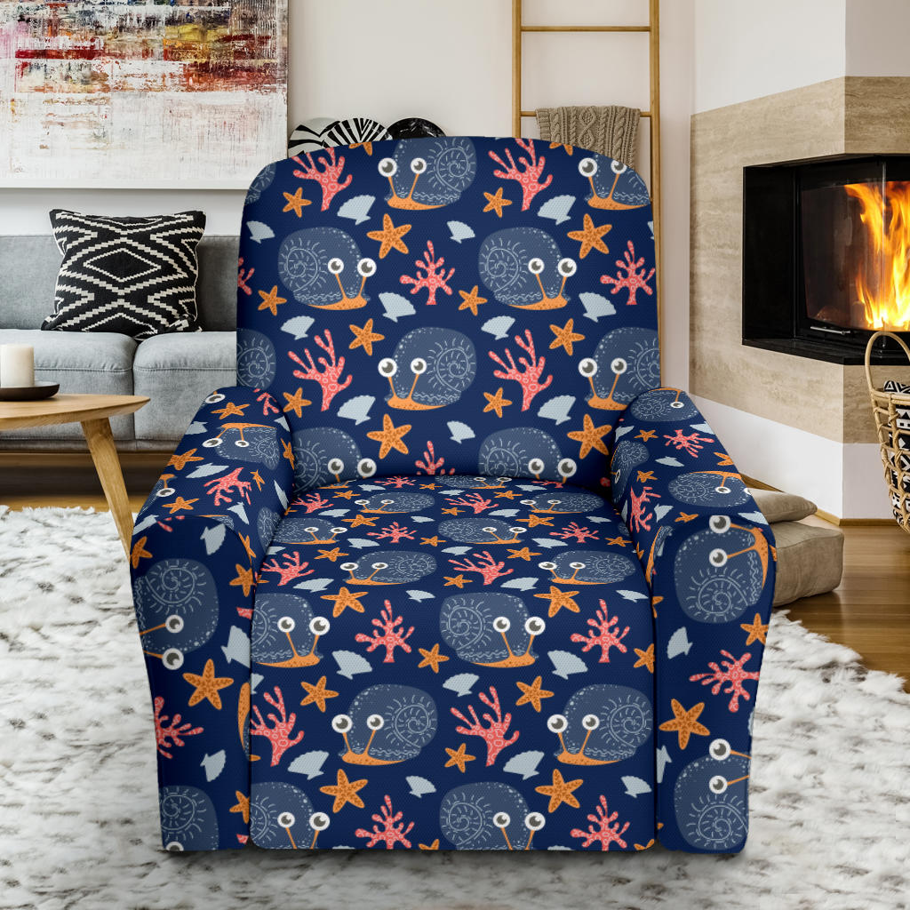 Snail Print Design LKS402 Single Sofa Slipcover