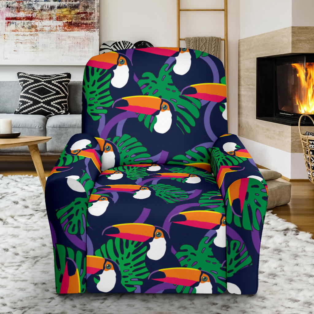 Toucan Print Design LKS302 Recliner Slipcover with Pocket