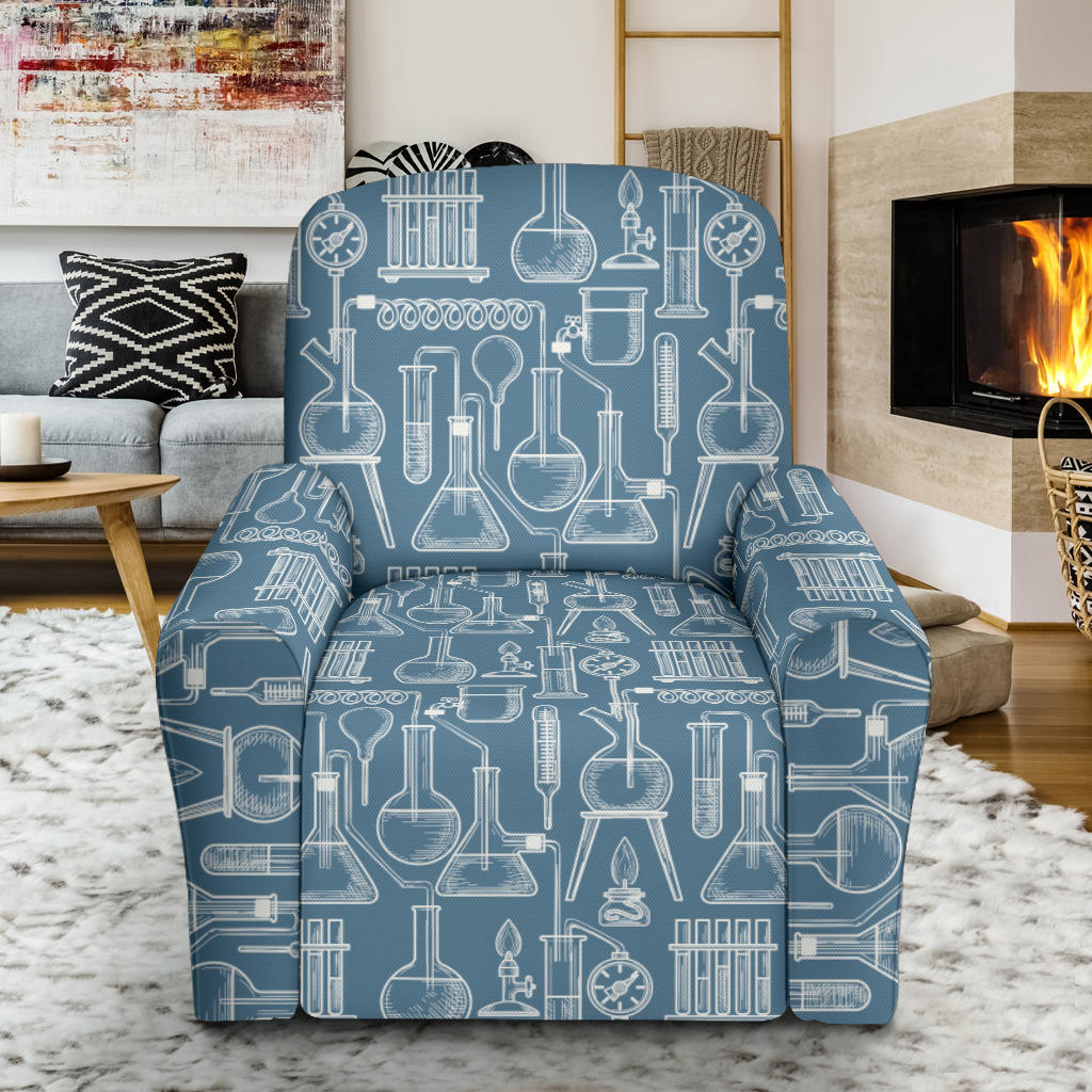 Chemical Pattern Print Design 05 Recliner Slipcover with Pocket