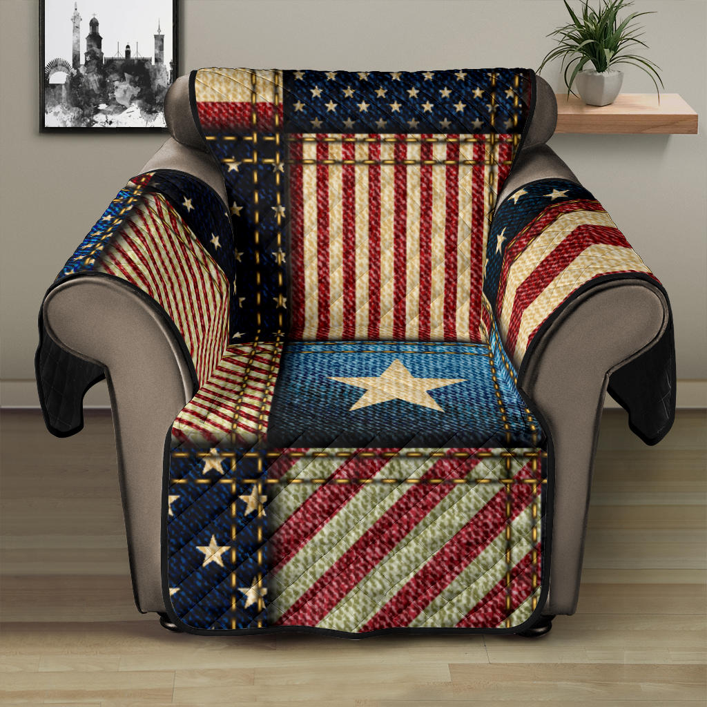 American flag Patchwork Design Recliner Cover Protector
