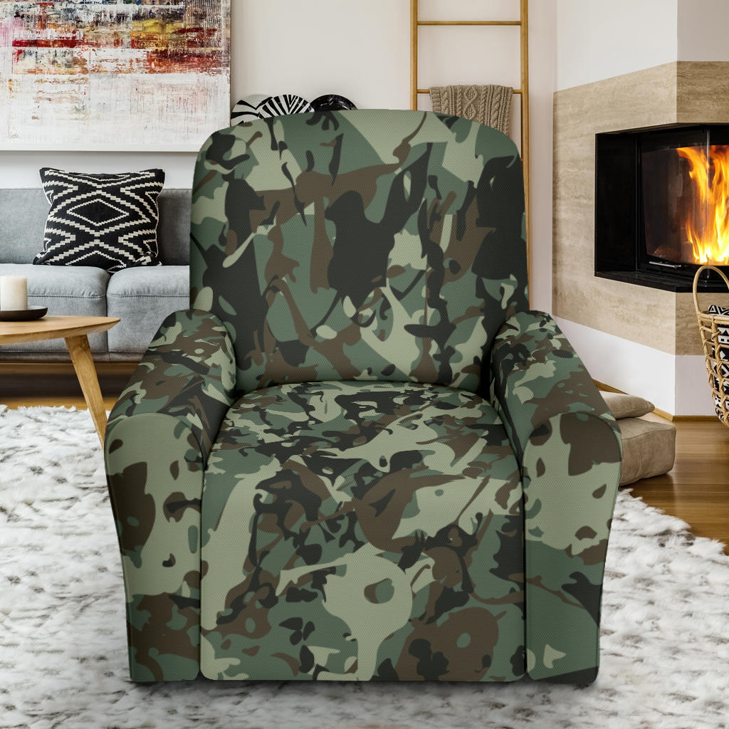 Camouflage Pattern Print Design 06 Recliner Slipcover with Pocket