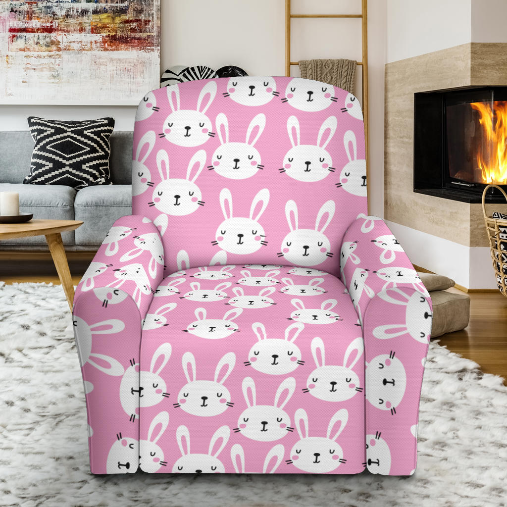 Rabbit Print Design LKS401 Recliner Slipcover with Pocket