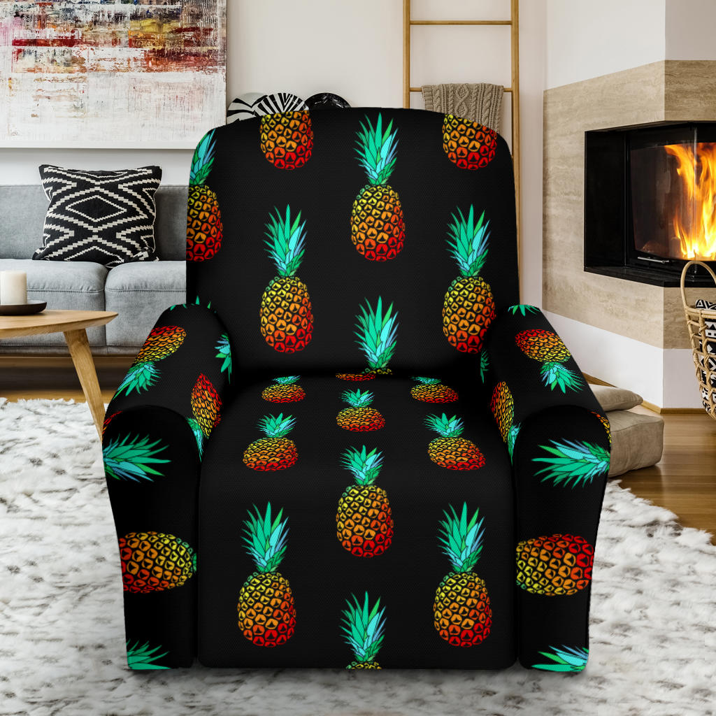 Pineapple Pattern Print Design A05 Recliner Slipcover with Pocket