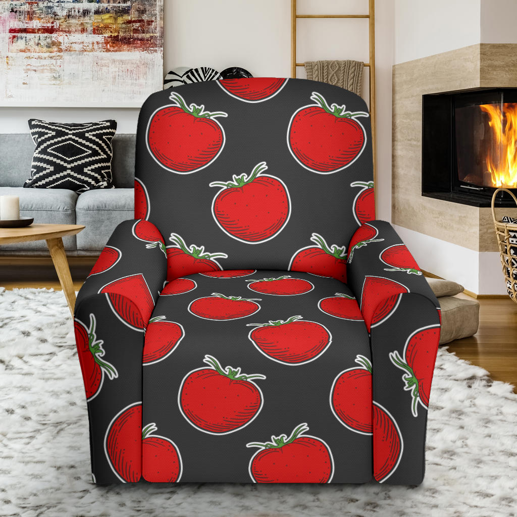 Tomato Print Design LKS306 Recliner Slipcover with Pocket