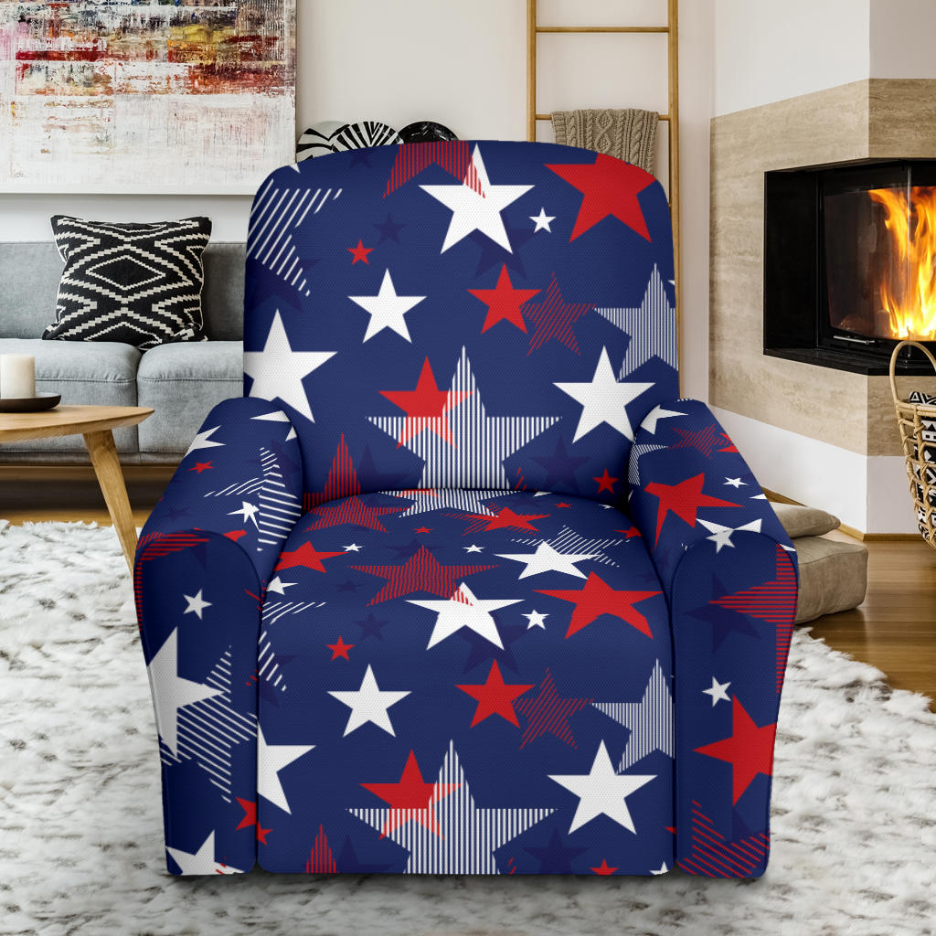 Star Print Design LKS304 Recliner Slipcover with Pocket