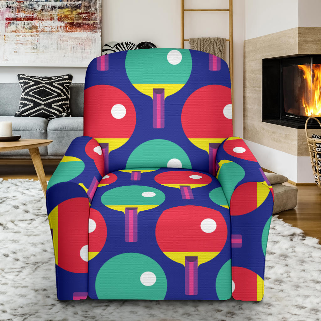 Ping Pong Pattern Print Design A03 Recliner Slipcover with Pocket
