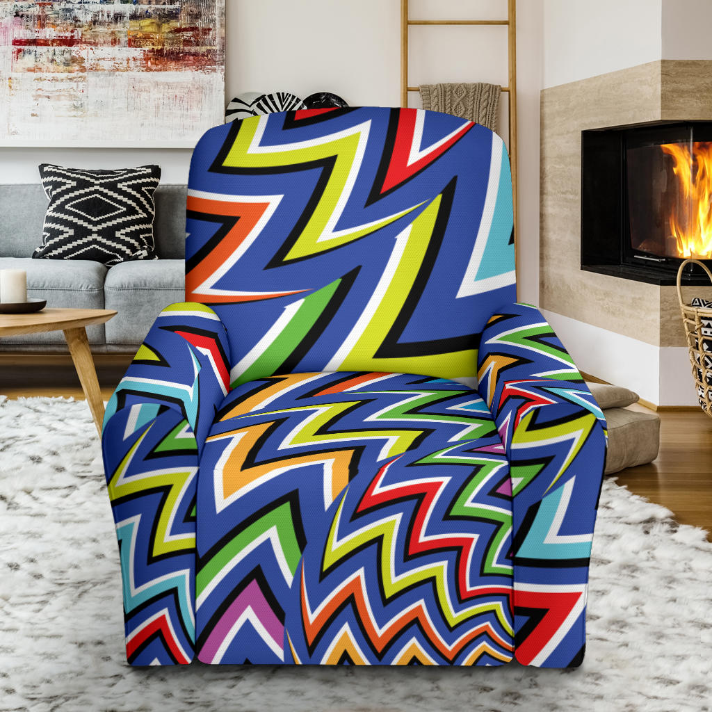 Optical illusion Pattern Print Design A02 Recliner Slipcover with Pocket