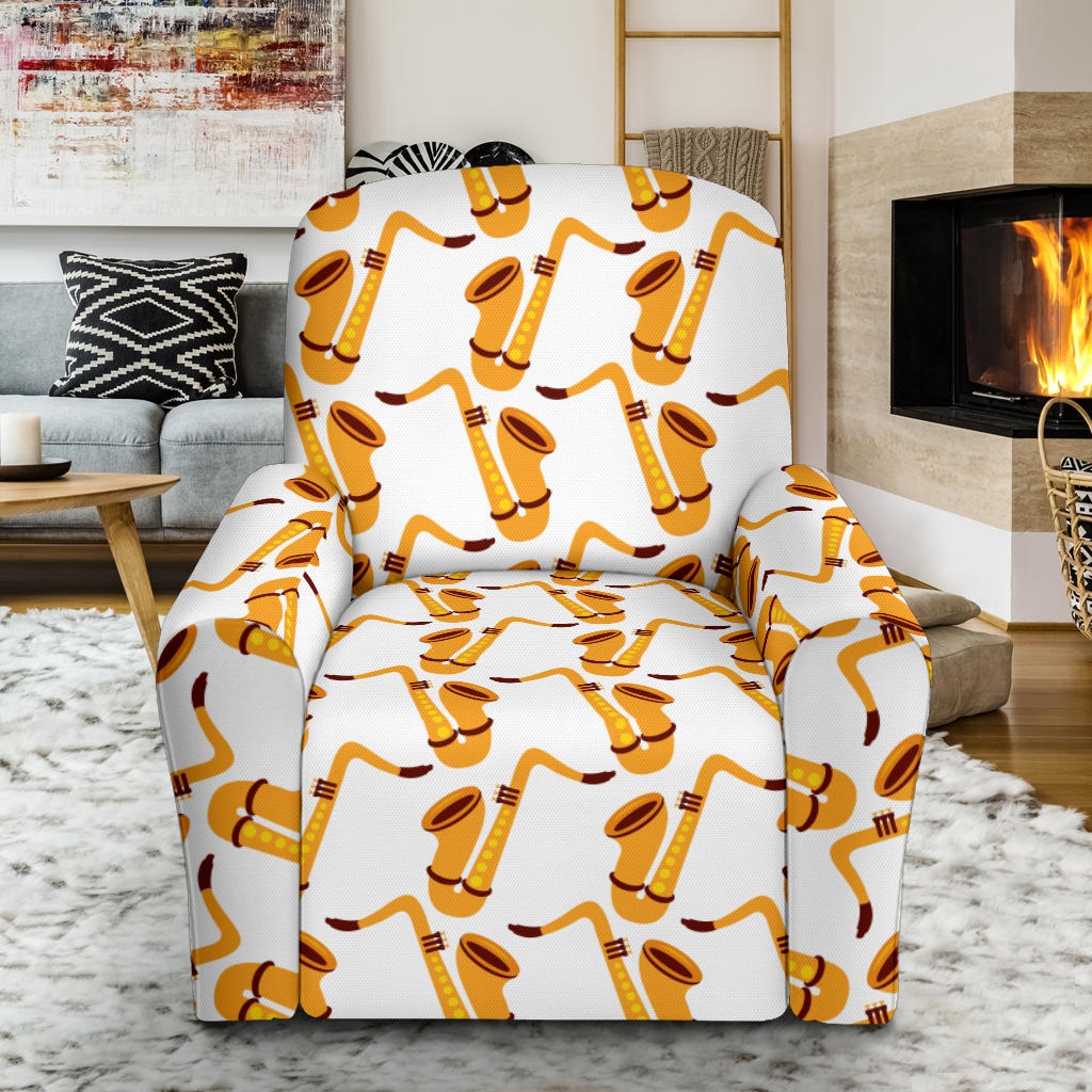 Saxophone Print Design LKS404 Recliner Slipcover with Pocket