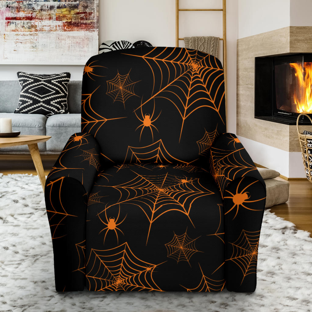 Spider Web Print Design LKS306 Recliner Slipcover with Pocket