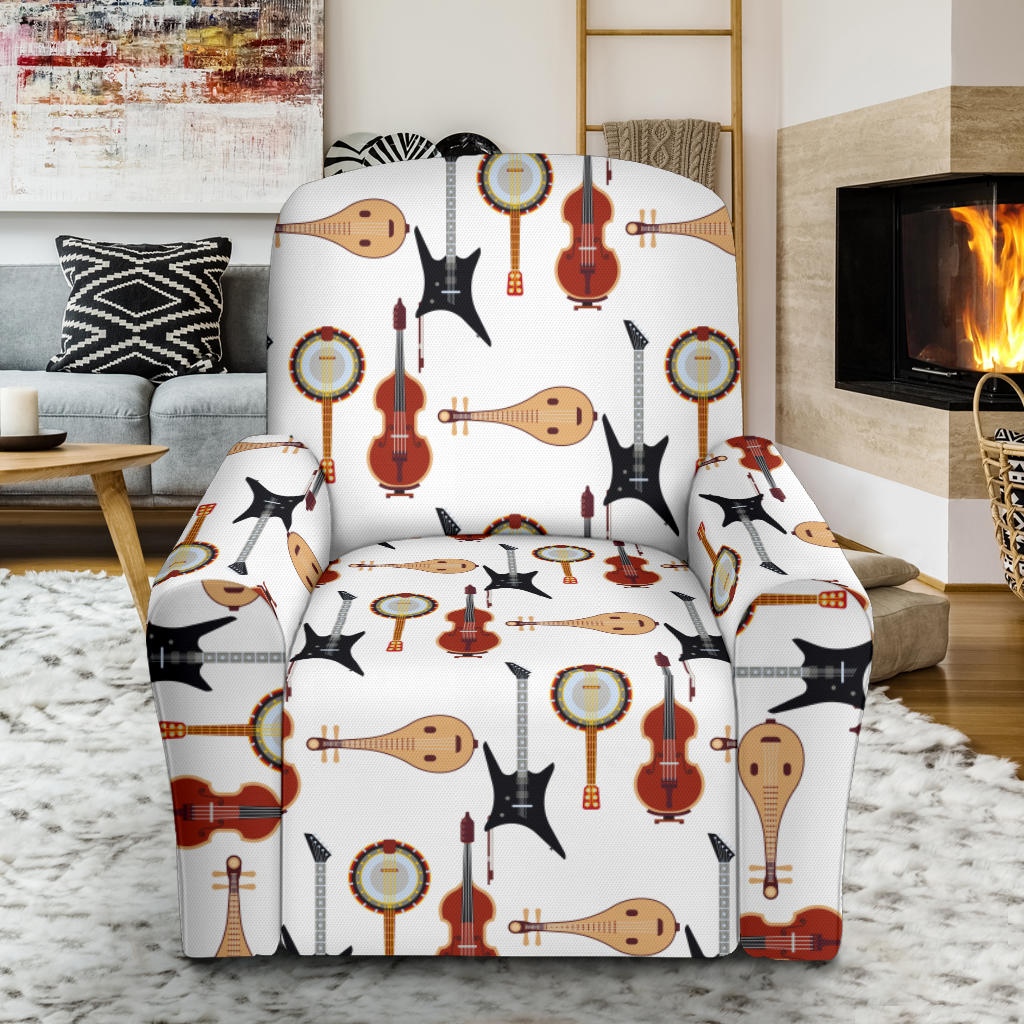 Banjo Print Design LKS403 Recliner Slipcover with Pocket