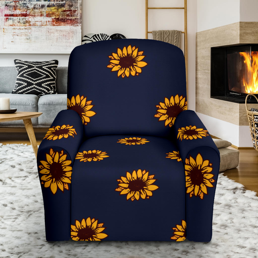 Sunflower Print Design LKS304 Recliner Slipcover with Pocket