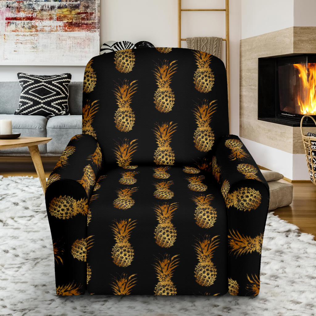 Pineapple Pattern Print Design A02 Recliner Slipcover with Pocket