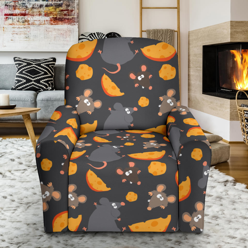 Rat Pattern Print Design 04 Recliner Slipcover with Pocket