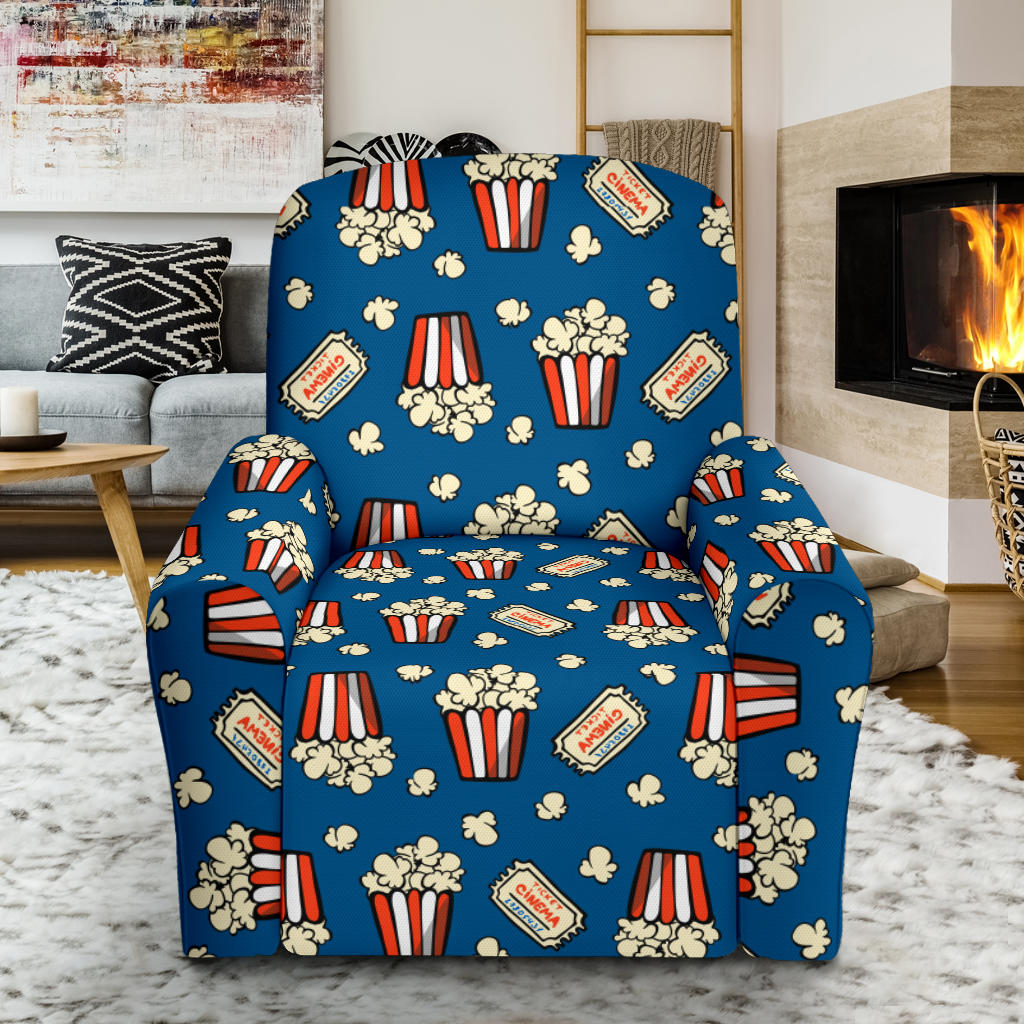 Popcorn Pattern Print Design A03 Recliner Slipcover with Pocket