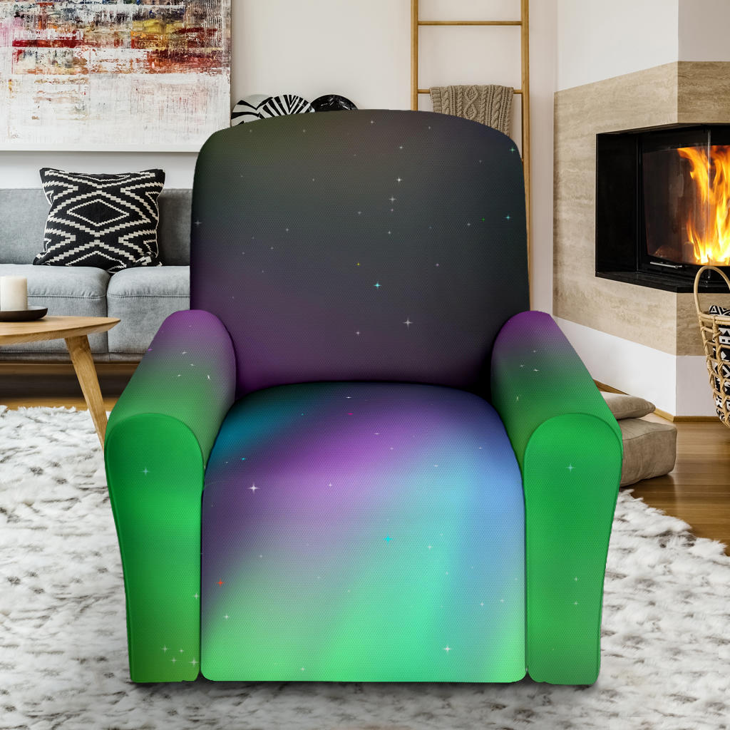 Aurora Borealis Pattern Print Design 03 Recliner Slipcover with Pocket