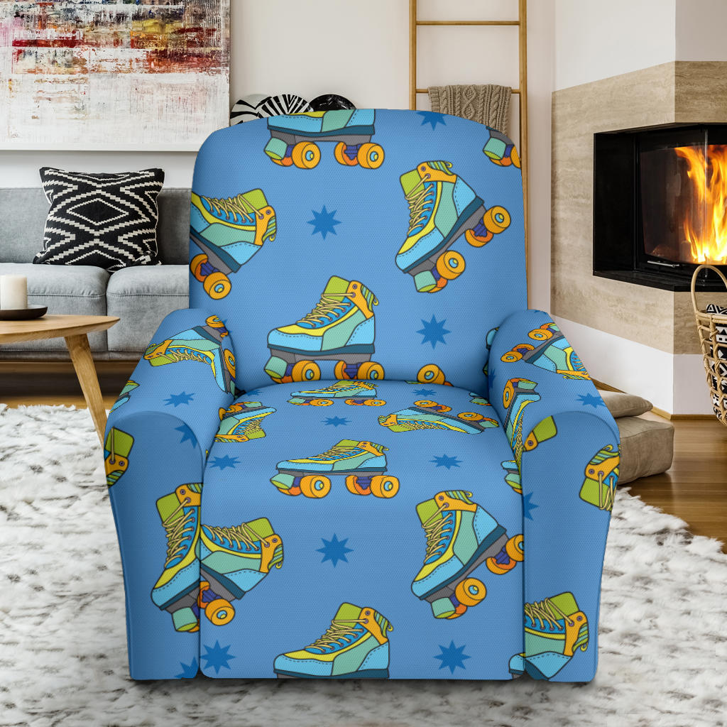 Roller skate Pattern Print Design A04 Recliner Slipcover with Pocket