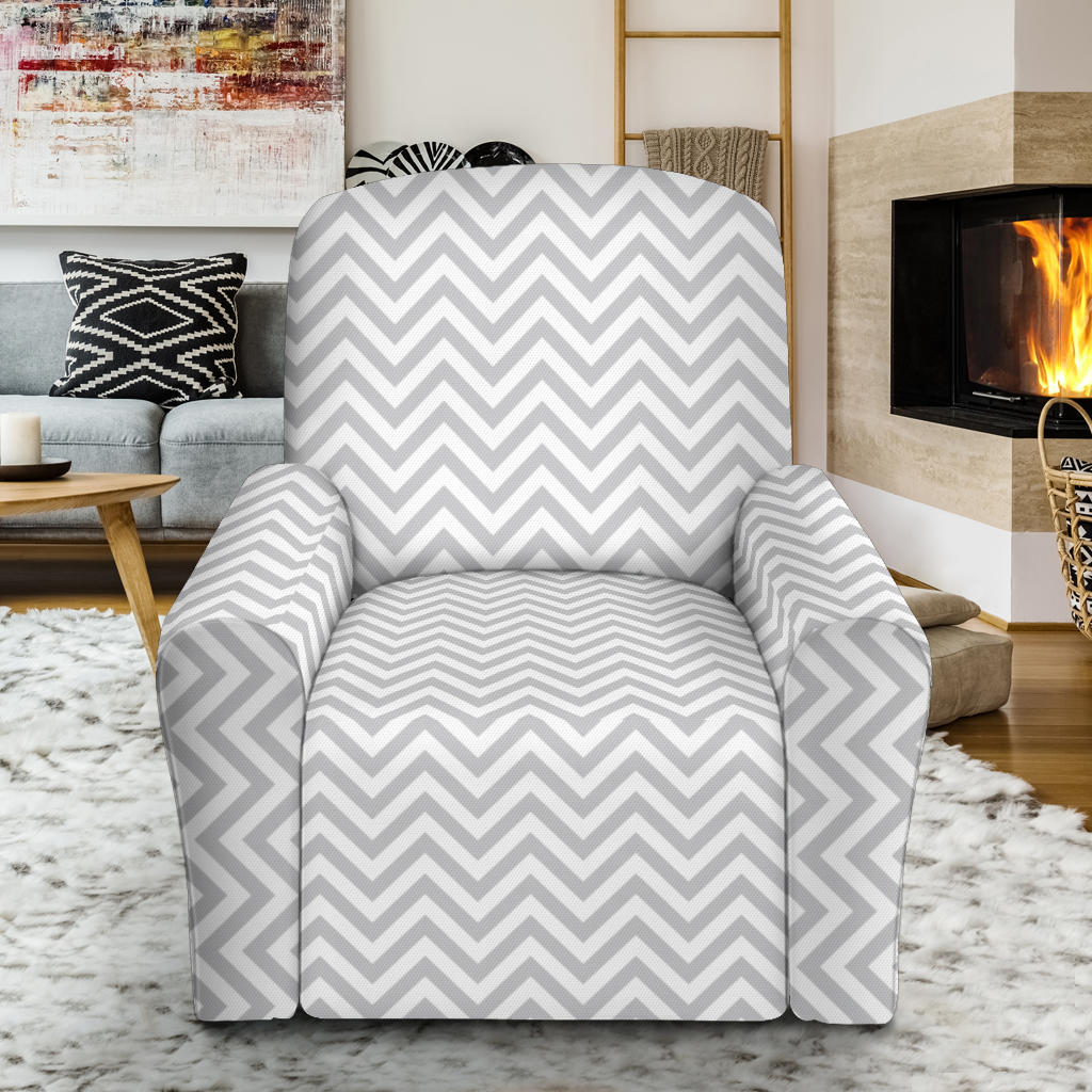 Chevron Print Design LKS401 Recliner Slipcover with Pocket