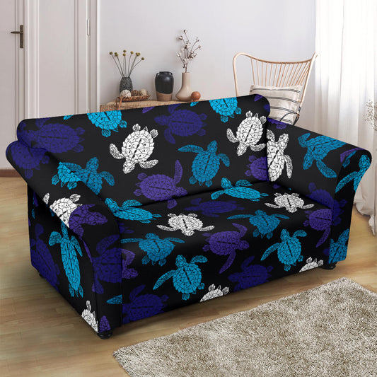 Sea Turtle Print Design LKS306 Loveseat Couch Slipcover