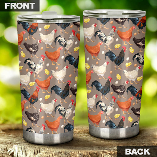Chicken Evolution Pattern Tumbler